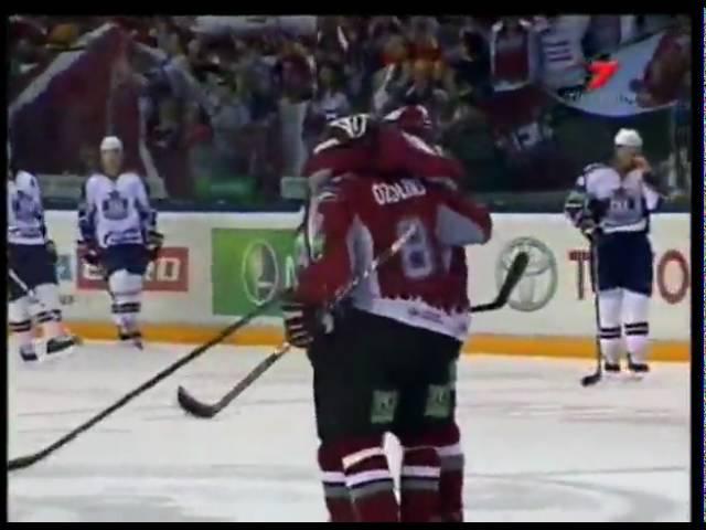 DINAMO RIGA - CKA Latvian best hockey commentator KREIPANS emotions