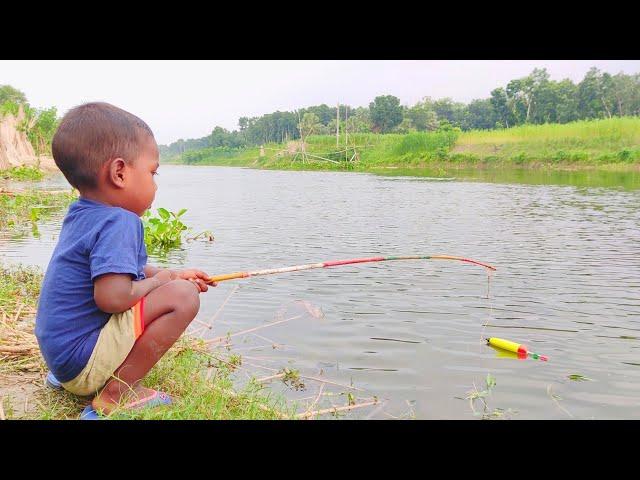 Best Hook fishing 2021|Little Boy hunting fish by fish hook From beautiful nature