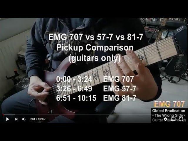 EMG 707 vs 57-7 vs 81-7 Pickup Comparison (guitars only)