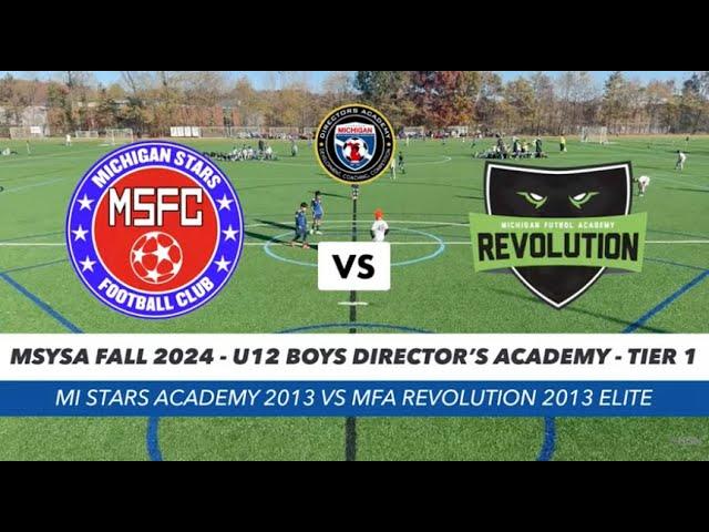 2013 MI Stars Academy vs 2013 MFA Revolution Elite