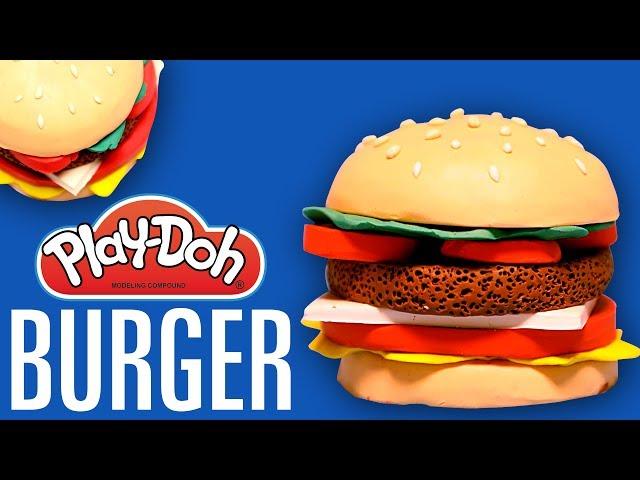 Play Doh Videos, How to Make Play Doh Burger, Playdough Food, Silly Kids