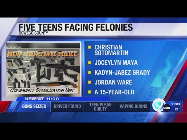 Five teenagers arrested in Oswego Co. for illegal firearm trafficking