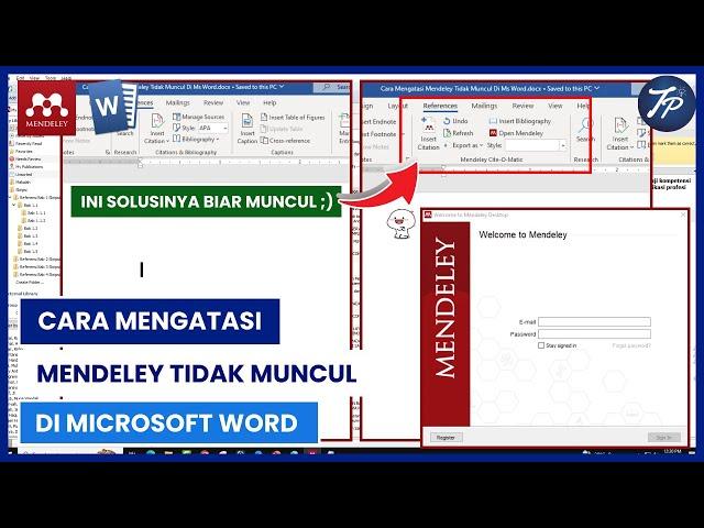 Tutorial Mendeley : Cara Mengatasi Mendeley Tidak Muncul Di Ms Word