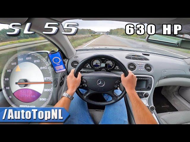 630HP Mercedes SL55 AMG on AUTOBAHN [NO SPEED LIMIT] by AutoTopNL