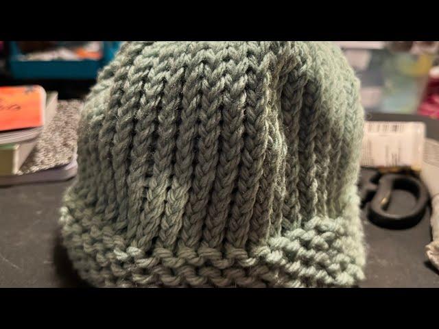 Remember you ask for it! Loom knit hat tutorial!