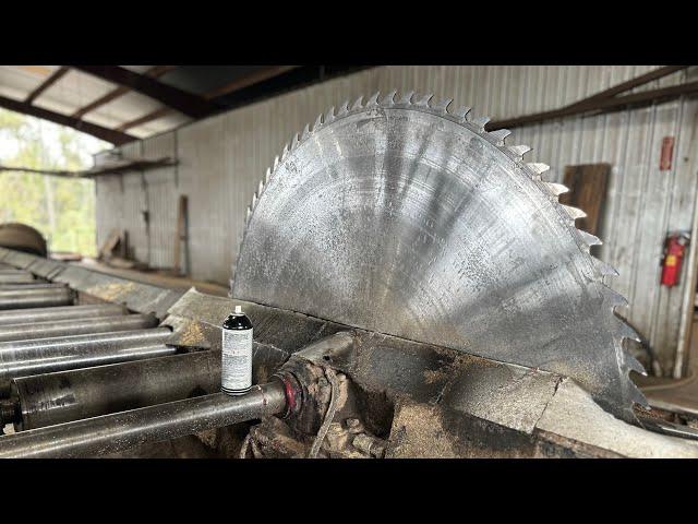 Sawing 40-Foot SYP Logs w/ Solid tooth saw #19