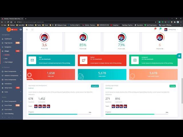 Demo | Dashboard full all template free #18