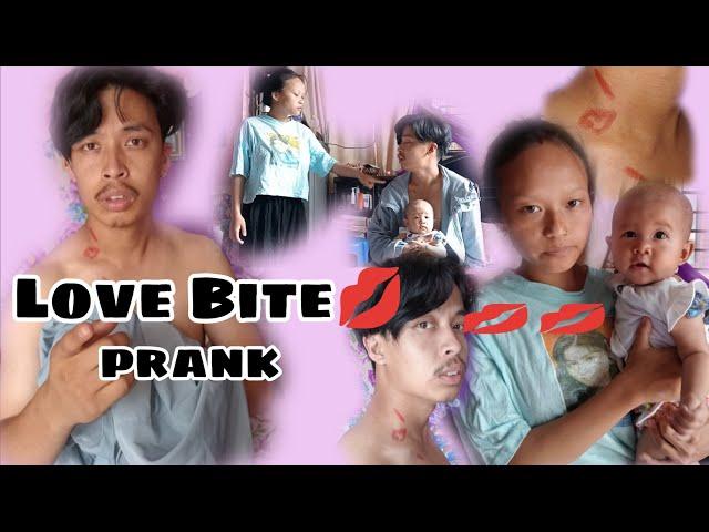 Hickey (Love bite) Prank on my Wife|| Muna le molai danger kute yrr