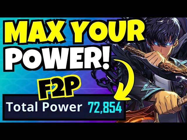 How To MAX Your POWER Efficiently!!! [Solo Leveling: Arise]