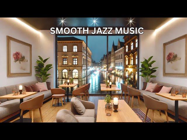 Rainy Day Smooth Jazz Cafe Ambience: Perfect Music for Relaxation, Study & Work!