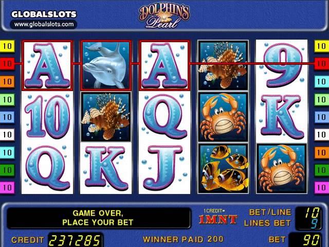 Dolphins Pearl videoslot gameplay video GlobalSlots Casino