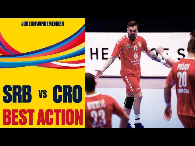 Djukic finishes off a fascinating play for Serbia from the air | Day 5 | Men's EHF EURO 2020