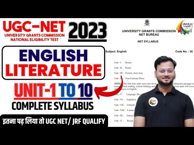 UGC NET ENGLISH Syllabus 2023