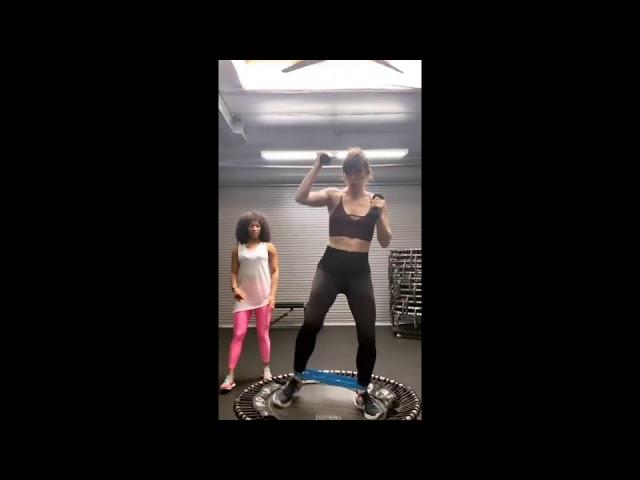 Milla Jovovich - Instagram workout (March 19, 2019)