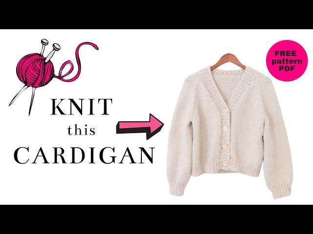 Knit an Easy Button Cardigan | FREE Knitting Pattern + Tutorial