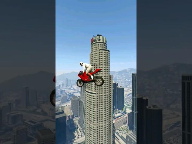 FRANKLIN BIKE JUMP FROM HIGEST BUILDING #shorts #monsterrxgaming