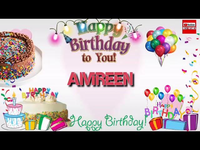 Happy Birthday AMREEN _||_ Birthday Song_||_Best_Wishes_||
