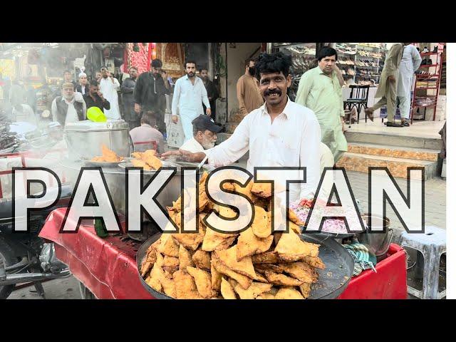  PAKISTAN STREET FOOD, RAWALPINDI WALKING TOUR, EXPLORING THE FAMOUS RAJA BAZAR, 4K HDR