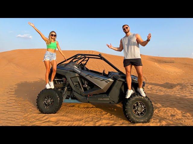 we raced around the Dubai desert in turbo charged buggies (full experience)