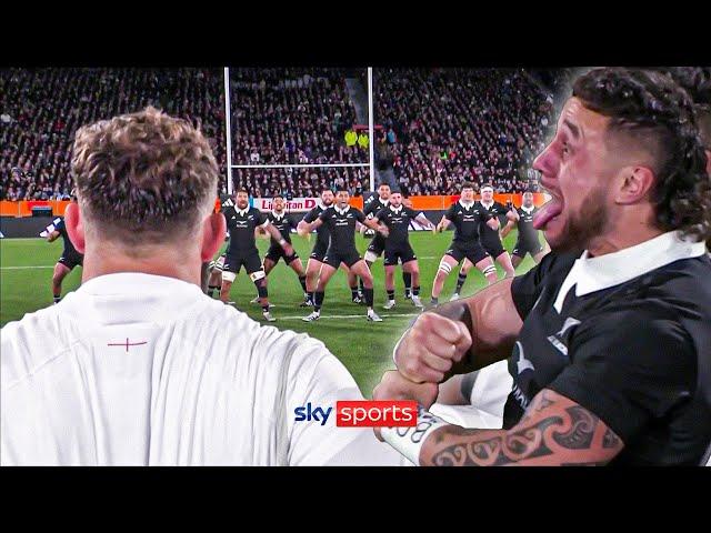 INTENSE!  The All Blacks perform the Haka in front of England