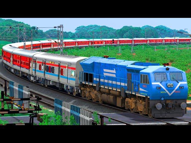 Train High Speed Crossing in Railway Gate | BUMPY RAILROAD | Train Simulator | Railwork | NTG GAMING