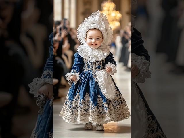 17th Century Dutch Aristocrat Baby Fashion Show #KidsFashion#RunwayShow #AIArt #YouTubeShorts#베이비패션쇼