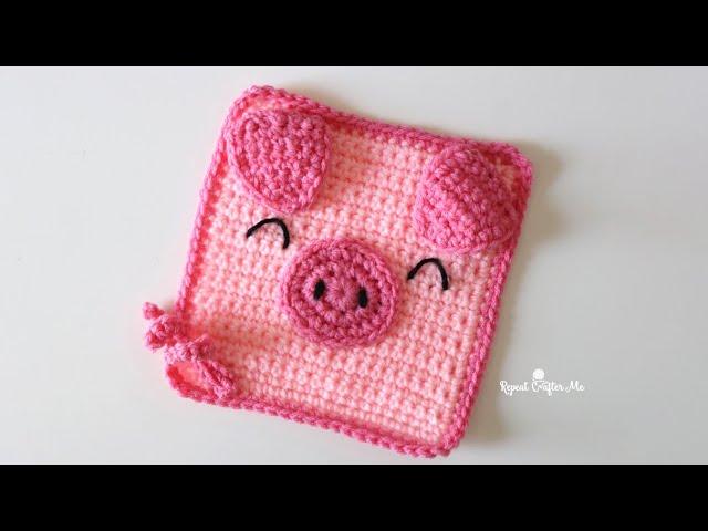 Pig Crochet Square