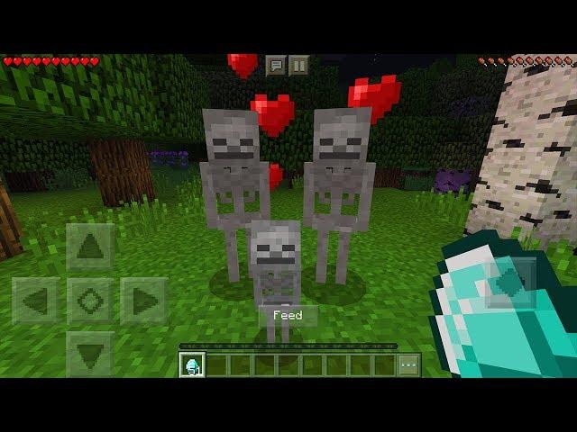 How To Breed Skeletons in Minecraft Pocket Edition (Skeleton Breeding Addon)