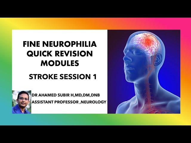 STROKE MCQS#FINE NEUROPHILIA  QUICK REVISION SERIES -STROKE MODULE 1 # FOR NEET NEUROLOGY ASPIRANTS#