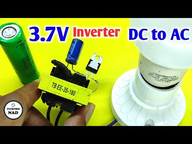 Rangkaian inverter sederhana dengan Baterai 3.7V