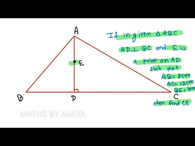 Important Concept  : Point on Altitude : Maths By Amiya