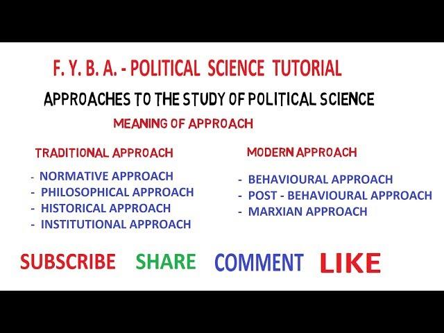 Approaches : Traditional & Modern