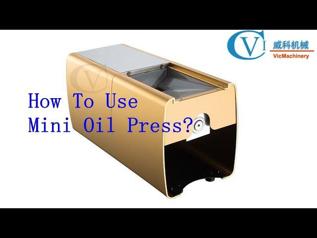 How to use mini oil press|Oil Press