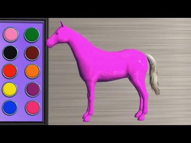 40 Mins CHEVAL Pages De coloriage pour enfants & Planète coloriage | 50 Min