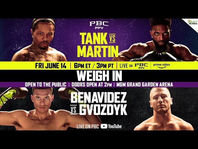 OFFICIAL WEIGH-IN | #TankMartin & #BenavidezGvozdyk FIGHT WEEK