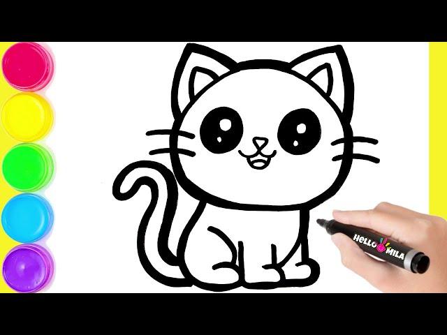 How to Draw a Cat, Dog, Horse and Butterfly | Drawing Tutorial Art