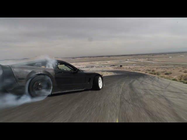 Drifting C5 at Willow Springs Drift Week 7