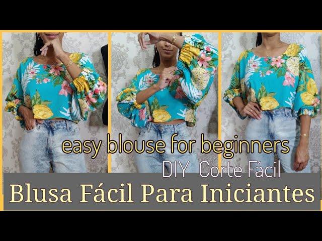 Blusa, Corte muito Fácil para Iniciantes na Costura / DIY easy blouse for beginners