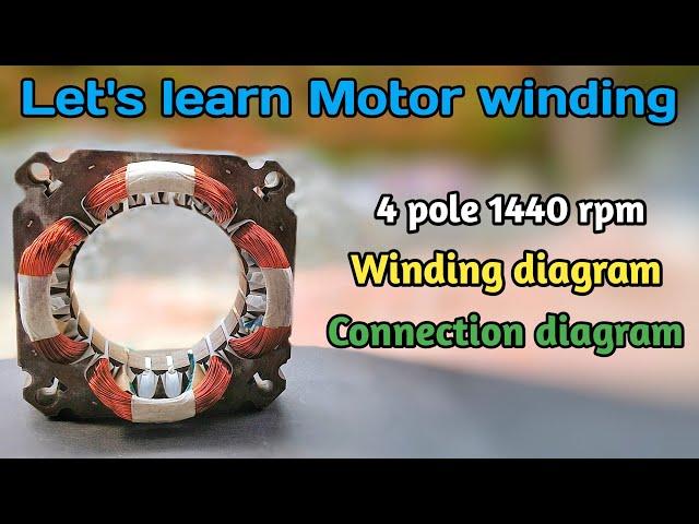 Washing machine spin motor winding and connection with diagram full video|Single phase motor winding