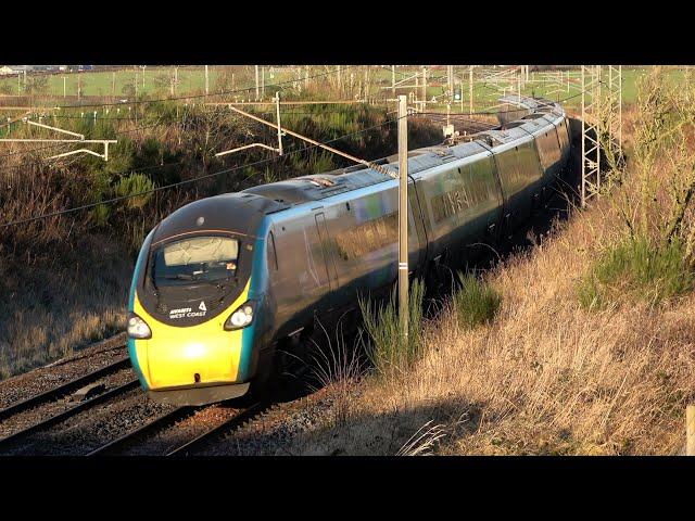 Fast Trains North of Carlisle at Quintinshill. Freight & Passenger North of the Border 19 Dec 24