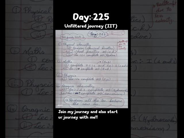 Day:-225 unfiltered journey (IIT) #iit #iitjee #jeejourney #iitbombay #iitdelhi #jee2026 #journey