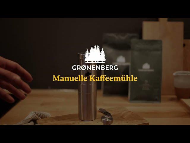 Grønenberg Kaffeemühle | Manuelle Kaffeemühle aus Edelstahl | Stufenlos einstellbare Handkaffeemühle