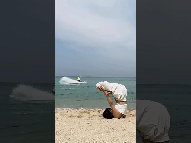 해변은 항상 나의 행복한 장소입니다  #요가 #yoga #shorts