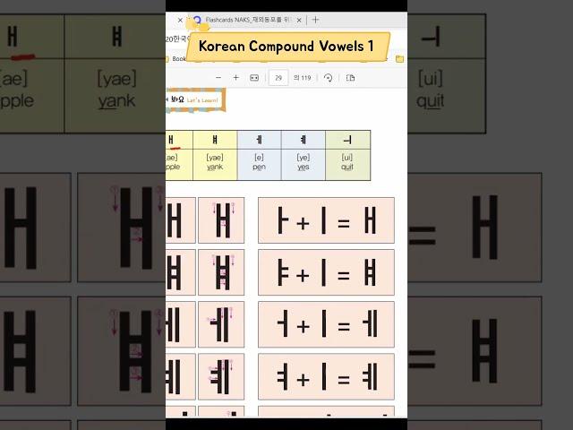 [ALLK4BTS]  Korean Compound Vowels 1