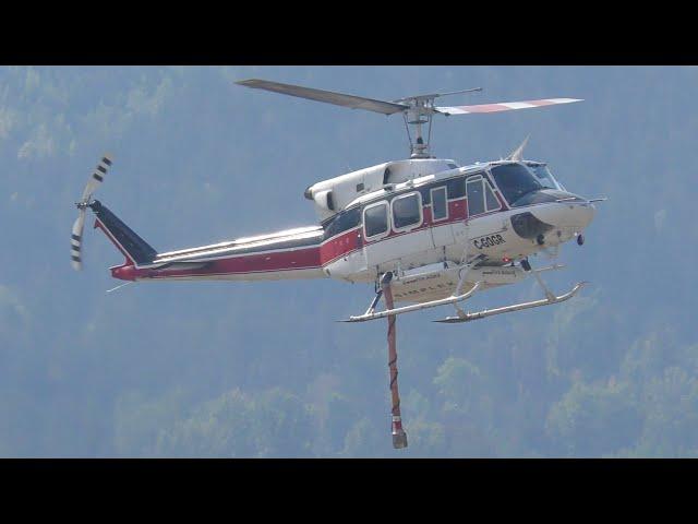 Bell 212 Helicopter Takeoff