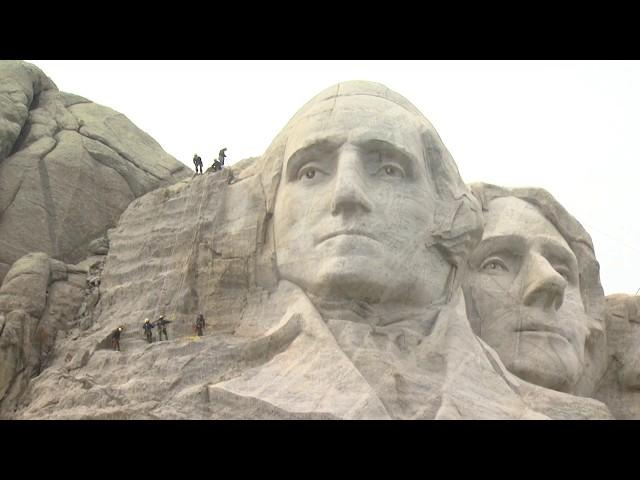 Audio Described: Mount Rushmore Ropes Team, Face to Faces