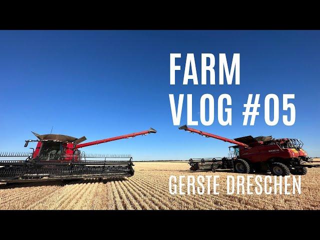 Australien Farm Vlog #05 Gerste dreschen mit 6 Mähdreschern