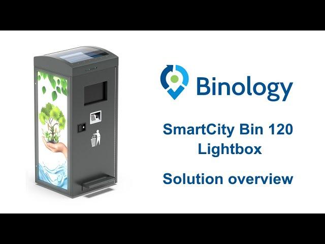 Binology Smart City Bin 120 Lightbox - Urban advertising solution | Waste Management WM | Smart City