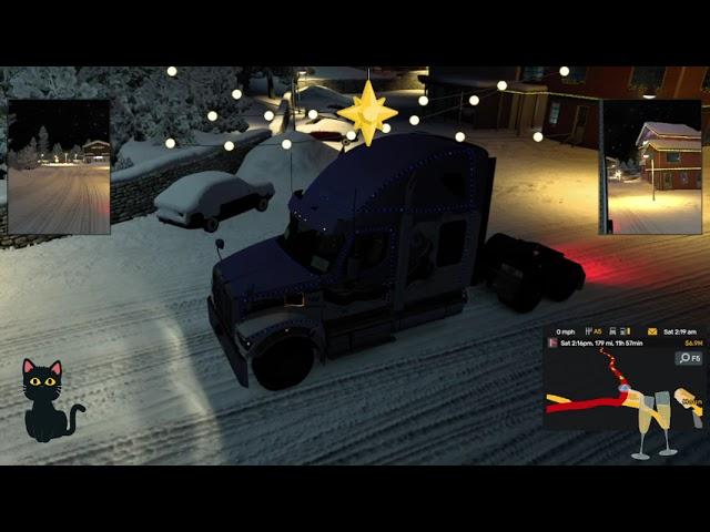 American Truck Simulator Winter Wonderland  Tour With Christmas Music and Singing