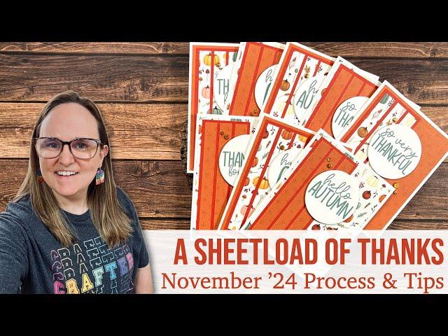 A SheetLoad of Thank You Cards | November 2024 Process & Tips #suysnov2024